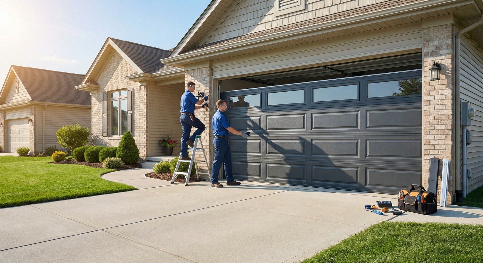 New garage door installation by Pinnacle Garage Door Experts in Milton, GA