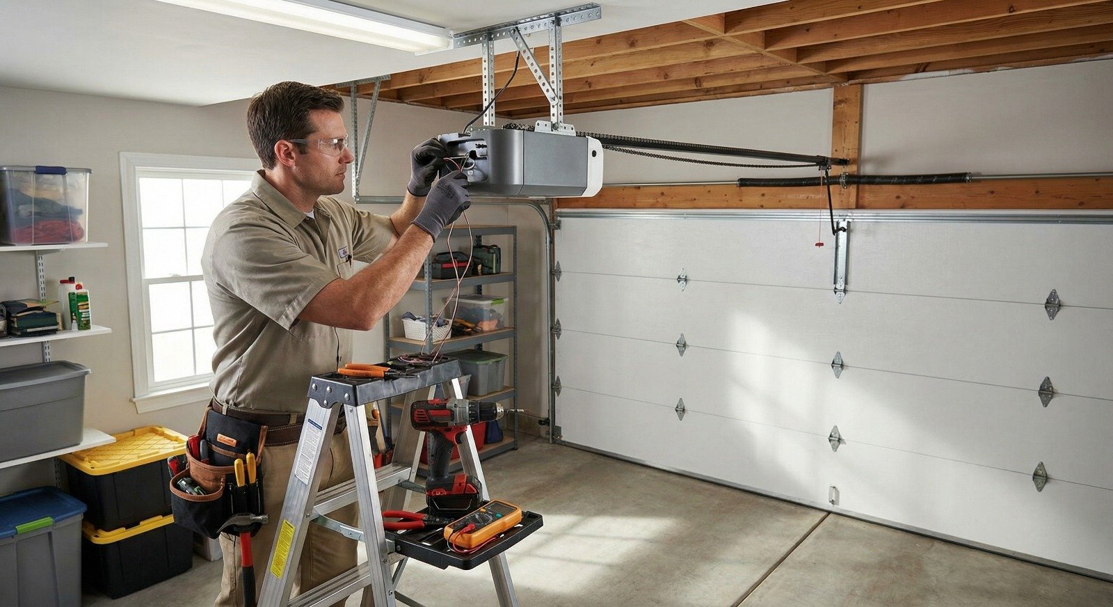 Garage door opener repair by certified Pinnacle technician — all major brands
